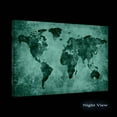 thumbnail image 2 of Startonight Canvas Wall Art World Map Brown Teal Abstract Framed 24" x 36"&nbsp;, 2 of 6