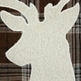 thumbnail image 3 of Northlight 16.5" Brown Plaid Stag Christmas Throw Pillow, 3 of 7