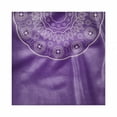 thumbnail image 1 of Purple Mandala Decorative Satin Napkins Set of 4, Doodle Geometric Pattern with Abstract Flower Petals Digital Image, Square Fabric Party & Dinner Napkin, 12", Violet and Eggshell, by Ambesonne, 1 of 2