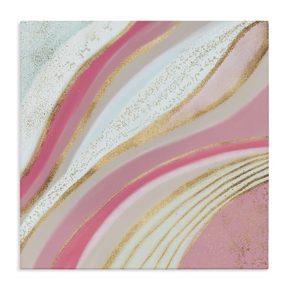 Stupell Industries Contemporary Pink & Glam Waves Canvas Art, 24 x 24, by Andrea Haase
