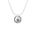 thumbnail image 2 of Delight Jewelry Silvertone Capital Letter - B - Pebble Disc - Silvertone Grandmother Ring Charm Necklace, 18", 2 of 4