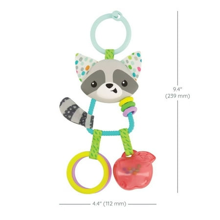 Infantino Jingle Charms Rattle, Raccoon