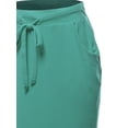 thumbnail image 5 of A2Y Women's Elastic Waist Self Tie Tulip Hem Side Pocket Skirt Dusty Teal 5XL, 5 of 5