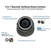 1080p Analog Full Hd Tvi/ahd/cvi/cvbs 2.8-12mm Varifocal 2.4 Mp Sony Starvis Image Sensor Ir In/outdoor (charcoal)
