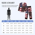thumbnail image 4 of Susaid USA Vintage Flag Tractor Print Pajamas Set Mens Pajamas Long Sleeve Loungewear Two-Piece Sleepwear Button-Down Pjs Set,2PJSLarge, 4 of 7