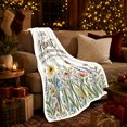 thumbnail image 3 of Wildflower Garden Teaching Heart Thank You, Cozy Typography Art Scene, Warm Flannel Blanket for Living Room and Reading Nook, Art Lovers Thank You Gift, Artistic Home Decor, 3 of 9