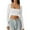 White, variant on UJNDER Womens Square Neck Open Umbilical Top Long Sleeve Slim Fit Short T Shirt Crop Tops for Women Brown L