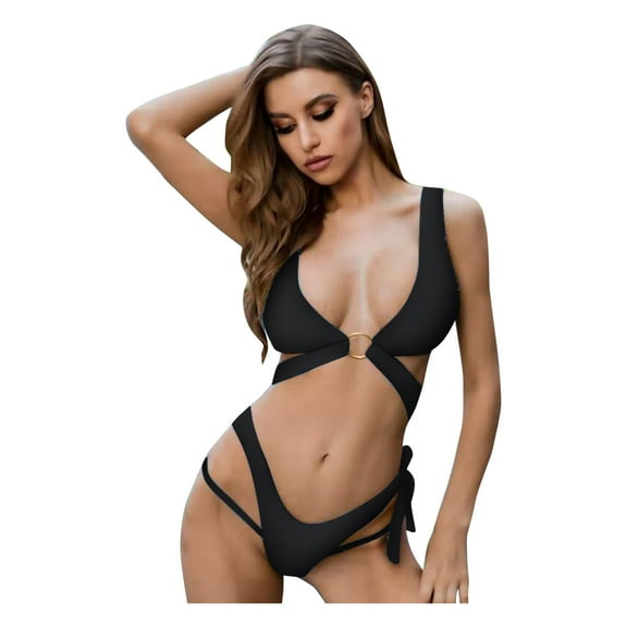 Viikei Bikini Set Swimwear for Women Plus Size Summer 2 Piece Concise Beachwear Swimsuit