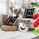 thumbnail image 4 of Yhmxh Fundas de cojín decorativas, juego de 4 fundas de almohada con estampado de Halloween, fundas de cojín de lino para sofá, fundas de cojín para decoración del hogar, fundas de almohada familiares, 4 of 6