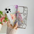 thumbnail image 3 of Case for iPhone 14 Pro Case 3D Flower Retro Floral Clear Soft TPU Stylish Cute Colorful Shockproof Women Girls Protective Case for iPhone 14 Pro,Gold, 3 of 11