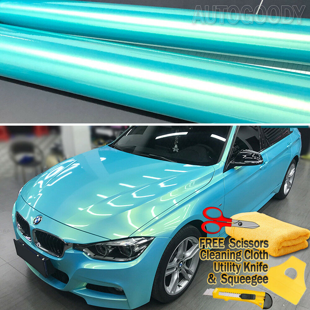 Exterior 24"X60" HIGH GLOSSY Luxury Premium Black Vinyl Wrap Film DIY