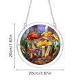 thumbnail image 3 of Iridescent Mushroom Acrylic Puzzle Suncatcher DIY Assembly Color Refraction Hanging Ornament Window Wall Decor Gift for Home Bedroom Balcony,A, 3 of 6