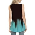 thumbnail image 6 of Summer Saving Wycnly Tank Top for Women Gradient Round Neck Sleeveless T Shirts Loose Flowy Pleated Swing Vest Tunic Blouse Wine S Up to 65% off, 6 of 6