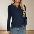 thumbnail image 2 of EDFBUYKRS Women Tops Long Sleeve Dressy Casual- 2026 Fall Fall Women's Loose Blouses Long Sleeved Button Down Shirt Leaves Printed Tunic Tops Female Autumn M, 2 of 6
