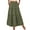 Army Green, variant on MOSHU High Waist Midi Skirt for Women A-Line Pleated Skirts with Pockets Flowy Dresses
