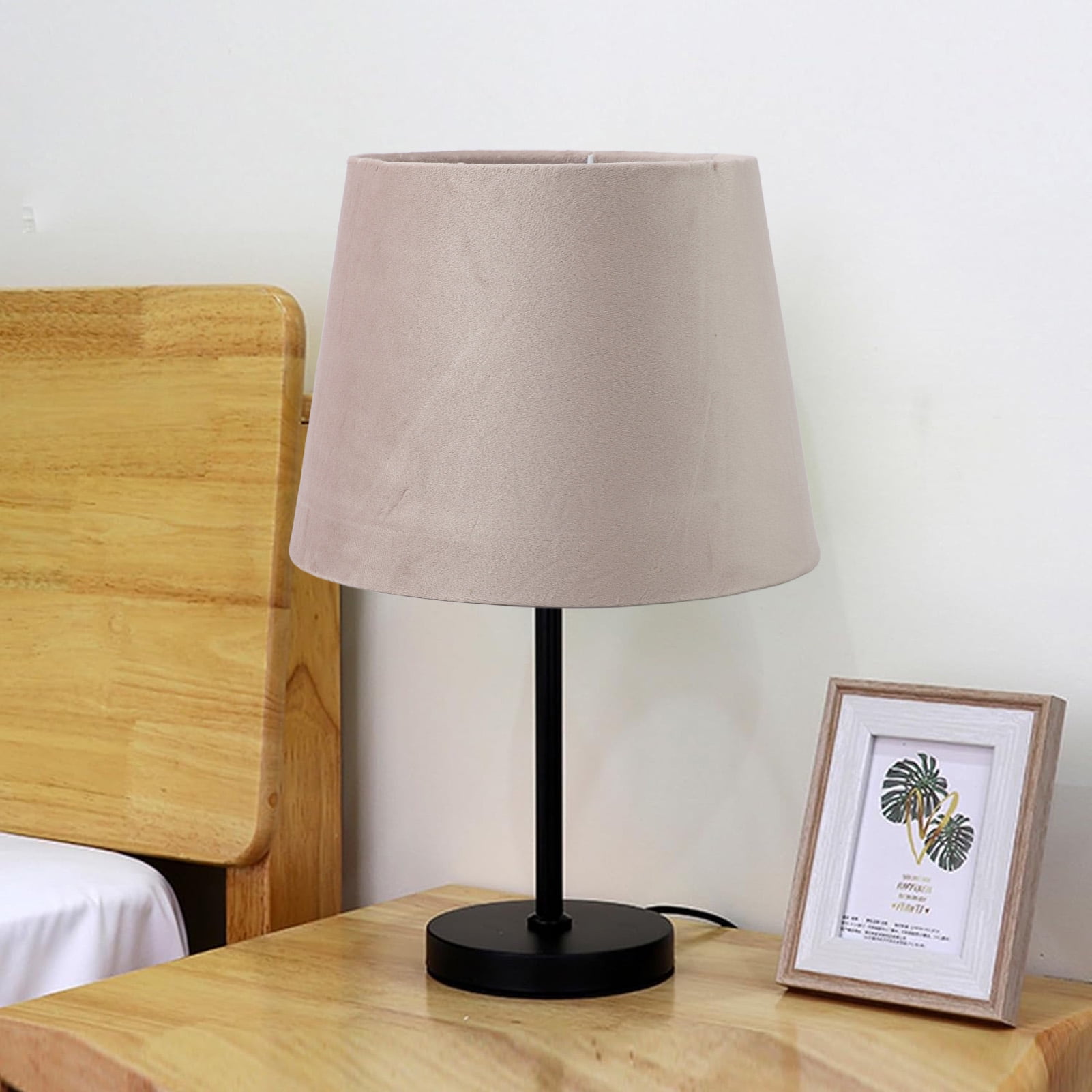 Riousery Fabric Conical Lamp Shade for Table Floor Light, E27 E14 Dual Use Hand Crafted, Beige, 8.5 inches / 21.5 cm Bottom