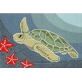 thumbnail image 2 of Liora Manne Frontporch Sea Turtle Indoor Outdoor Area Rug Ocean, 2 of 4