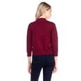 thumbnail image 3 of ShezPretty Women's Bolero 3/4 Sleeve Cropped Open Front Short Shrugs Cardigans Sweaters Jackets (X-Large, BURGUNDY), 3 of 5