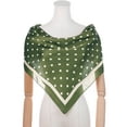 thumbnail image 2 of INSPIRE CHIC Women Polka Dots 35" Scarf Satin Silk Like Square Neckerchief Head Wrap Bandanas 35.4x35.4" Green, 2 of 6