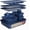 Blue Marble, variant on Stackable 6-Piece Deluxe Non-Stick Bakeware Set with White Stone Coating for Home and Professional Baking