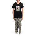 thumbnail image 4 of CafePress - ASK ME ABOUT MY QUILTS! Women's Dark Pajamas - Women's Short Sleeve Print T-Shirt and Pants Dark Cotton Pajama Set, 4 of 7