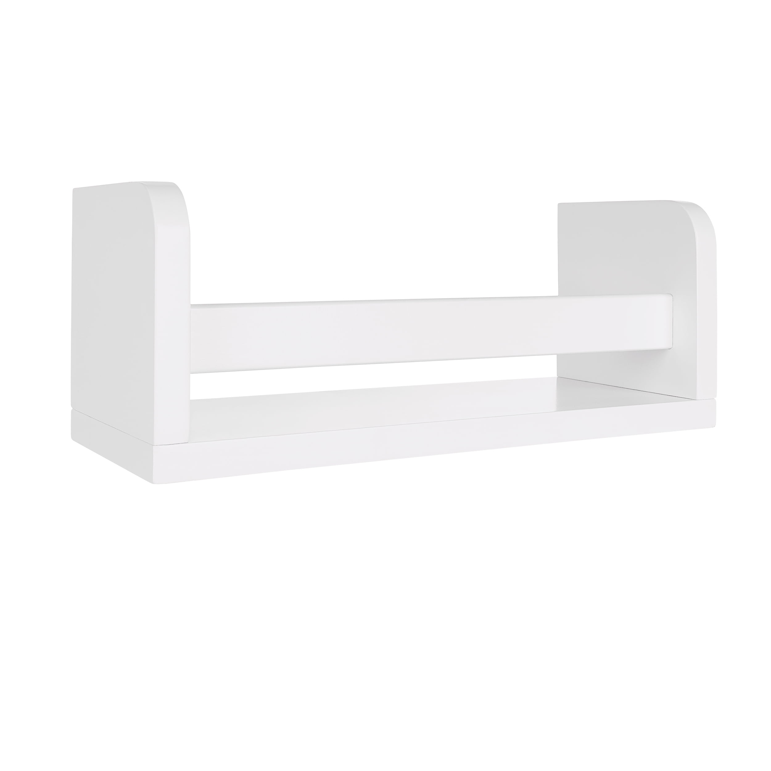 RiverRidge Kids 2pc 10" Compact Floating Wall Mount Bookshelves - White