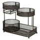 thumbnail image 1 of Organizador de cocina con frutero de 3 niveles, gran capacidad, con servilletero, ideal Negro, 1 of 9