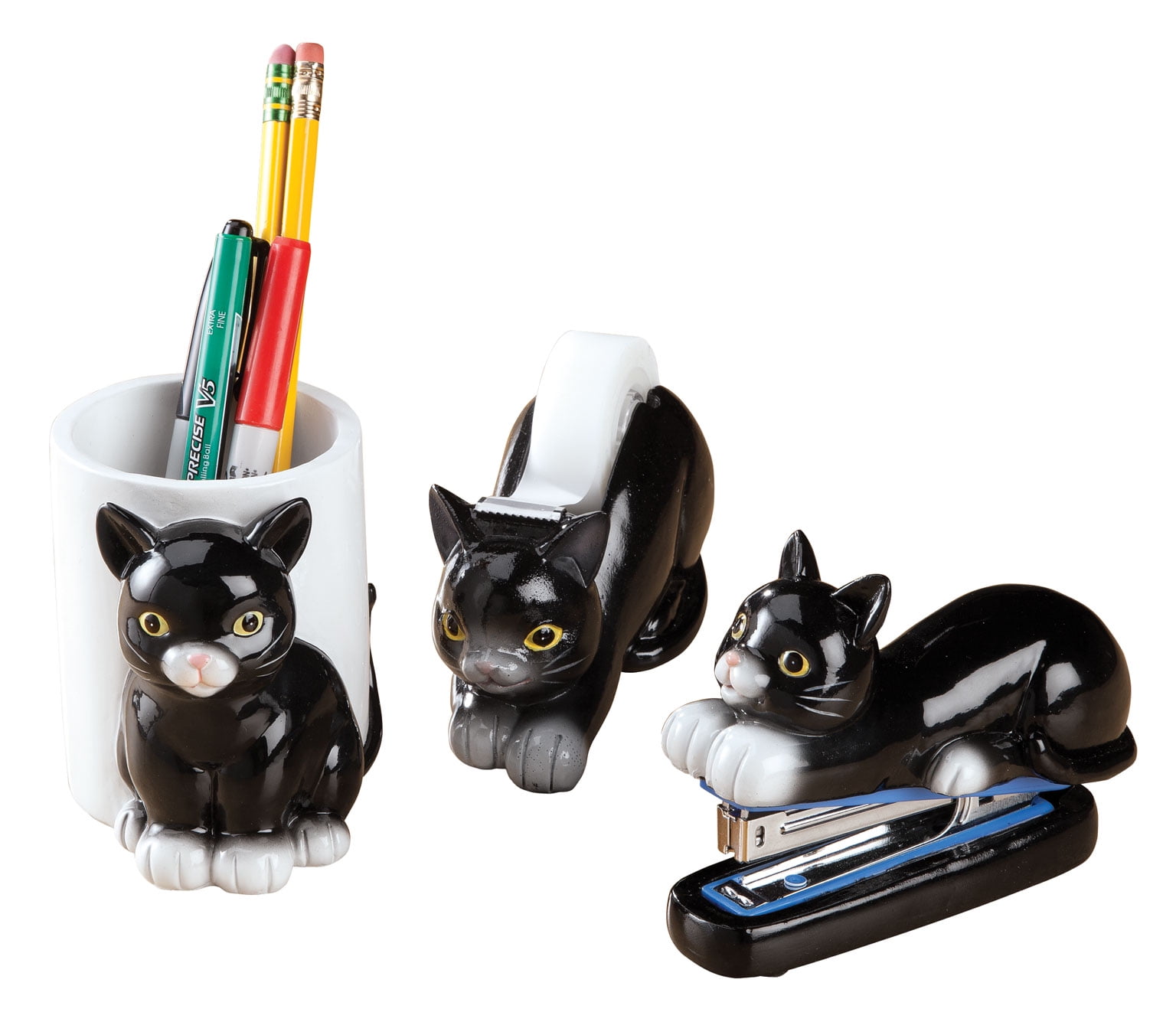 Cat Shaped Desk Accessories, Set of 3 - Walmart.com - Walmart.com