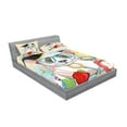thumbnail image 2 of Ambesonne Animal Fitted Sheet & Pillow Sham Set, Hipster Panda in, Full, Multicolor, 2 of 2