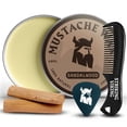 thumbnail image 1 of Kit de cera y peine para bigote, llamativo estilo Viking, fijación media/fuerte, 1 of 9