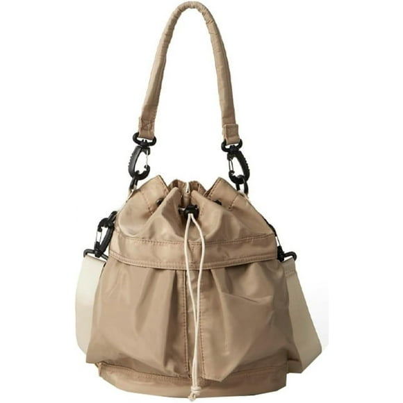 Women’s Drawstring Bucket Bag Nylon Crossbody Bag Tote Handbags Casual Hobo Shoulder Purse
