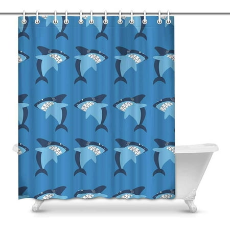 Pop Marine Wildlife Sharks Bathroom Decor Shower Curtain Set 60x72 Inch Walmart Canada