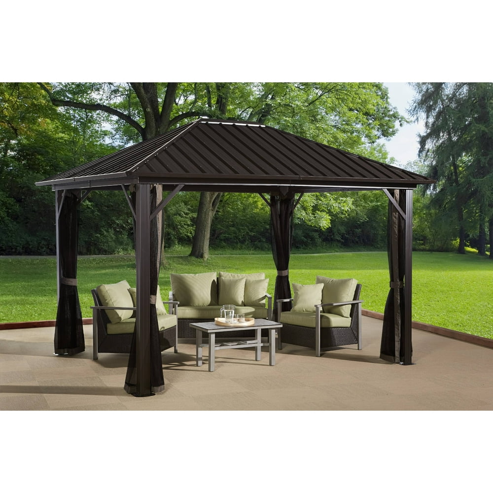 Sojag GENOVA 12x12 Gazebo, galvanised steel roof & mosquito netting Sojag GENOVA 12x12 Gazebo, galvanised steel roof & mosquito netting