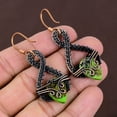 thumbnail image 4 of Natural Copper Green Turquoise Handmade Copper Wire Wrap Earring 2.28, 4 of 4