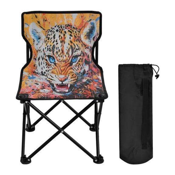 BZSMCE Camping Chairs Modern Colorful Roar Pattern Folding chair