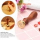 thumbnail image 3 of Cuadros Decorativos Sellos de cera de sellado de metal antiguo con mango de madera de flor de rosa Sello antiguo (26) Likrtyny embutido en tela, 3 of 3