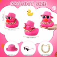 thumbnail image 2 of Decoraciones para salpicadero Honoson Rubber Duck Pink con sombrero y gafas de sol, 2 of 7