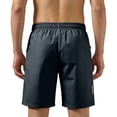 thumbnail image 5 of Domuza Men's Athletic Running Shorts Quick Dry Workout Shorts Lightweight Sports Gym Basketball Tennis Hiking Zipper Pockets Navy M, 5 of 5