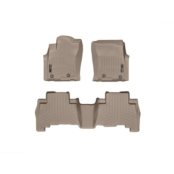 WeatherTech Custom Fit FloorLiners compatible with GX, 4Runner - 1st & 2nd Row, Tan