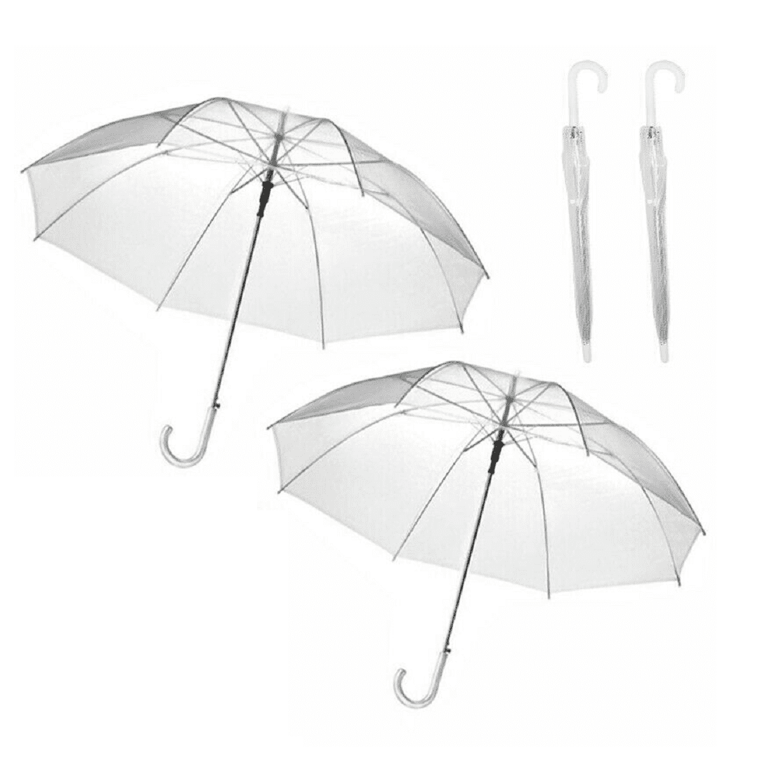 48" Across Rip-Resistant Material Rain Umbrella Auto Open Clear 