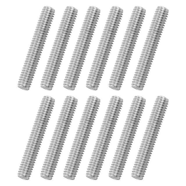 Uxcell 12Pack M6x35mm 316 Stainless Steel Fully All Threaded Rod Studs, 1mm Pitch