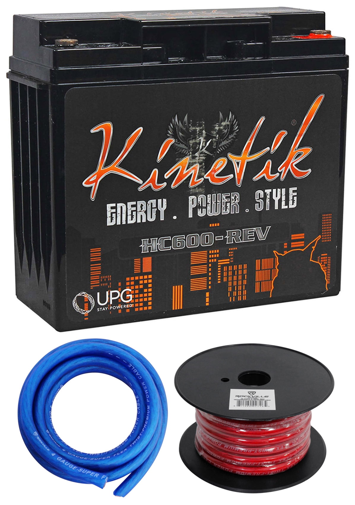 KINETIK 600W 12V High Current AGM Car Audio Power Cell//BatteryHC600-BLU