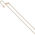 thumbnail image 2 of Avariah Diamonds Sterling Silver Rose Gold-plated Adjustable 1.3mm Box Chain - 22"- Made In Italy, 2 of 9