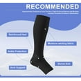 thumbnail image 3 of 3 Pairs Open Toe Medical Sport Compression Socks - 15-20mmhg Graduated Knee-High Support for Men & Women, Ideal for Soccer, Running, and Nurses, 3 of 7