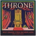 thumbnail image 3 of Anonymous 15x15 Black Modern Framed Museum Art Print Titled - Throne Brand Citrus Label (1930s), 3 of 5