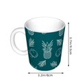 thumbnail image 2 of Yiaed Tropical Pineapple Print Ceramics Coffee,Large Handle Design,Extra Large Tea and Coffee Cup for Office and Home Mugs, 2 of 6