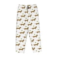 thumbnail image 6 of Uemuo Dachshund Going To Play Tennis Pattern Women's Wide Leg Palazzo Lounge Pants with Pockets Light Weight Loose Comfy Casual Pajama Pants-, 6 of 9
