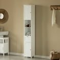 thumbnail image 2 of White Tall Standing Bathroom Linen Tower Storage Cabinet for Bathroom and Vanity, 2 of 7
