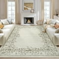 thumbnail image 3 of Garvee 9'x12' Area Rugs, Oriental Rug Floral Print Rugs Soft Washable Rugs for Living Room Bedroom Home Decor, Non-Slip Durable Carpet, Beige, 3 of 9