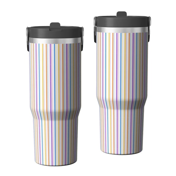 Modern 30oz Handheld Travel Tumbler with Handle – Double Wall Stainless Steel Insulated Cup, Flip Straw Lid, Leak-Proof & BPA-Free for Hot and Cold Drinks – Durable Coffee & Juice Mug White